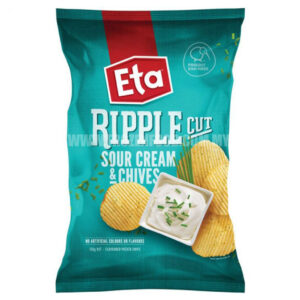 ETA SPUDS RIPPLE SOUR CREAM & CHIVES (150G)