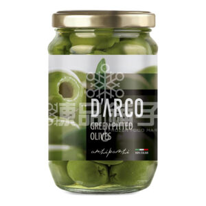D'ARCO PITTED GREEN OLIVES IN BRINE (300G)