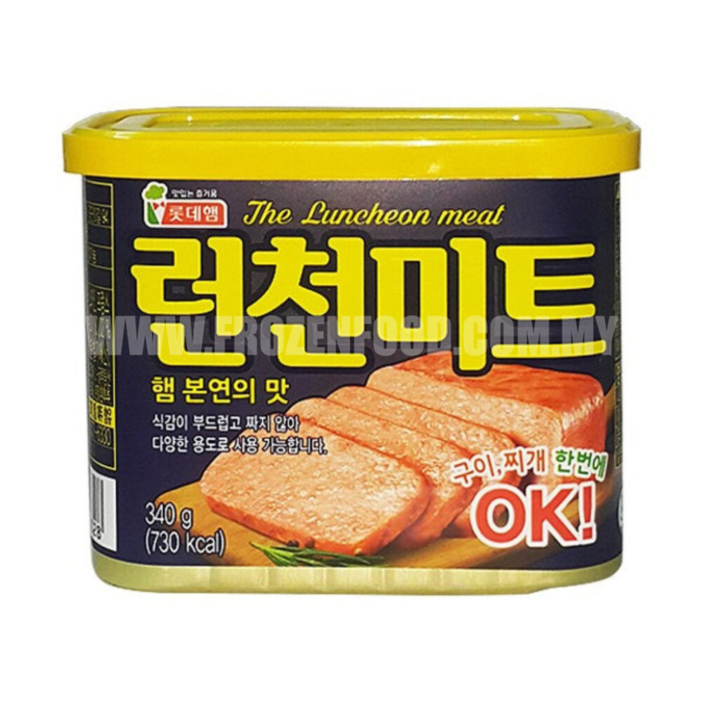 LOTTE BROWNIE CAKE CANNED LUNCHEON MEAT (340G) Frozen Food Best