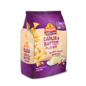 MISSION TORTILLA CHIPS GARLIC & BUTTER FLAVOUR (170G)