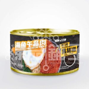 SUN-J SEAFISH LUNCHEON MEAT BLACK PEPPER (360G) 三姐黑胡椒海鱼午餐肉