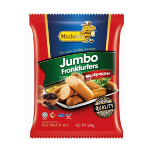 MADUBEE JUMBO FRANKURTER BLACK PEPPER (7”) (6pcs)