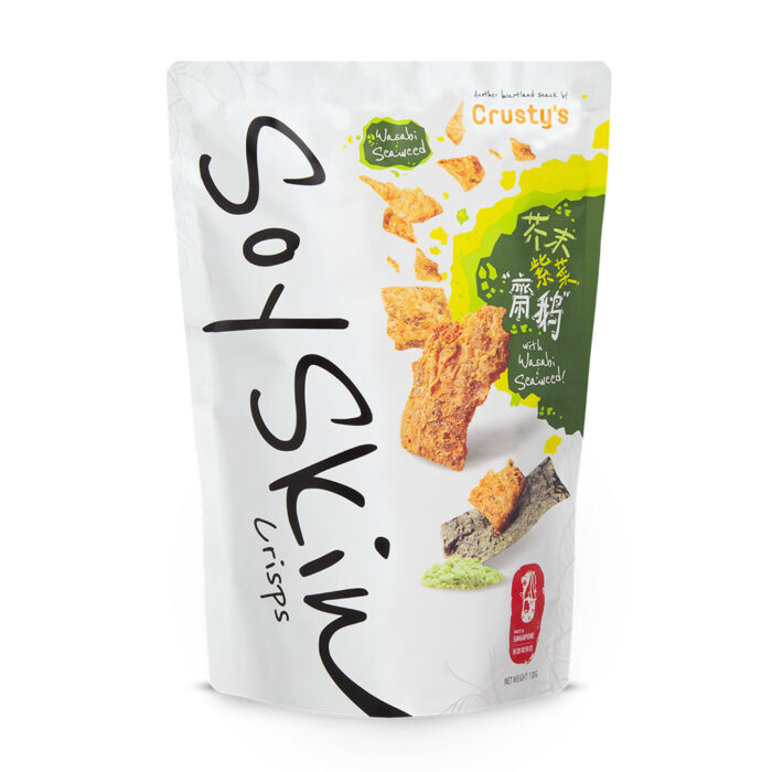 CRUSTY'S WASABI SEAWEED SOY SKIN CRISPS (100G) 芥末紫菜斋鹅 Frozen Food