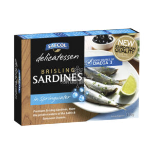 SAFCOL BRISLING SARDINES IN SPRING WATER (110G)