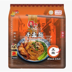 QQ NOODLE HOUSE KAMPUA MEE BLACK CHILI干盘面-黑辣味 (5) (90G)