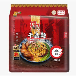 QQ NOODLE HOUSE KAMPUA MEE-MALA 干盘面-麻辣 (5) (90G)