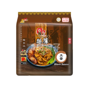 QQ NOODLE HOUSE MEE POK- BLACK SAUCE 面薄-黑酱味 (5) (90G)