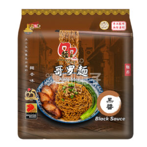QQ NOODLE HOUSE KOLO MEE BLACK SAUCE 哥罗面-黑酱味 (5) (90G)